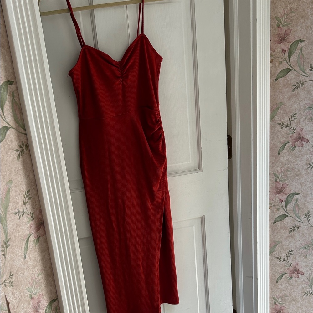 Forever 21 Strappy Red Midi Dress